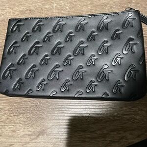 Stylish Black Embossed Toiletry Bag